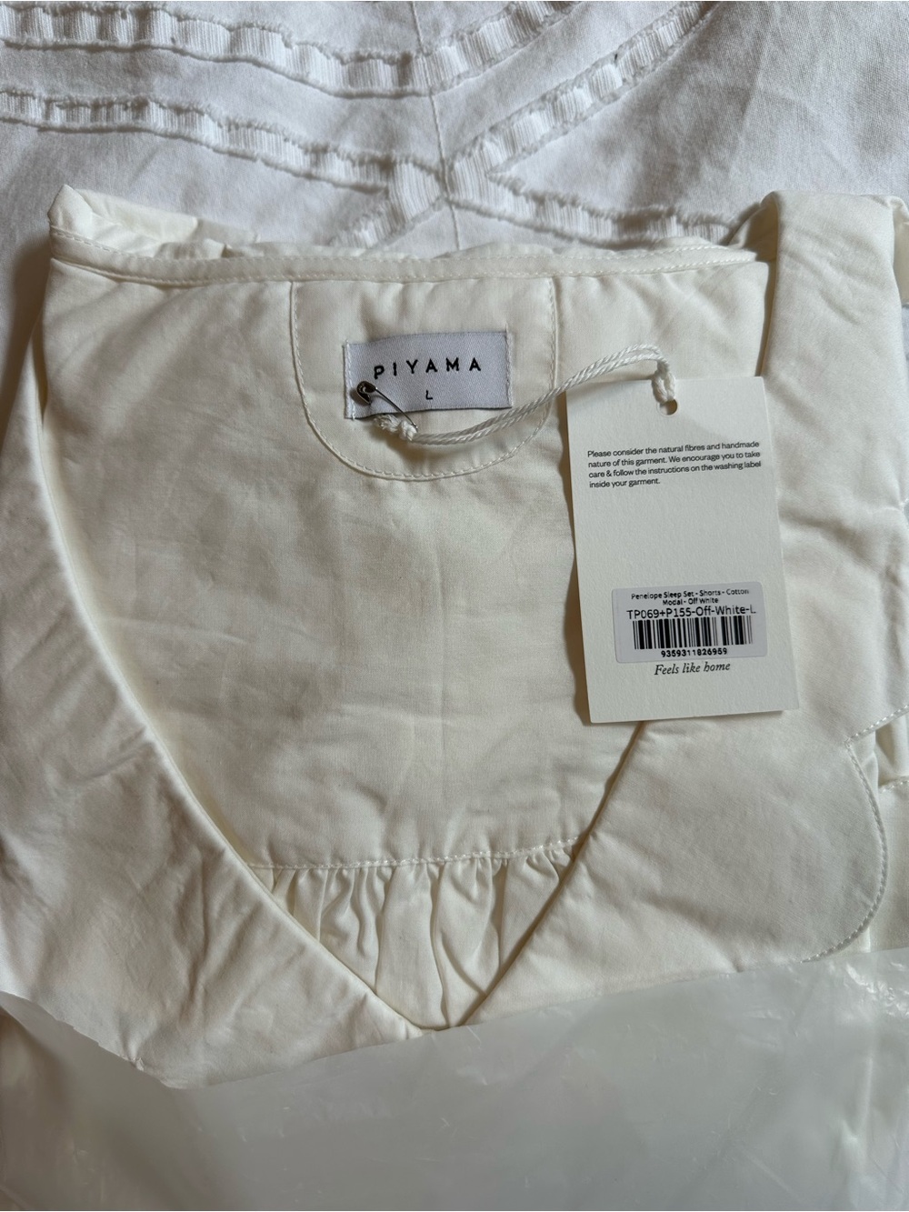 Piyama Penelope Sleep Set - Cotton Modal - Off White